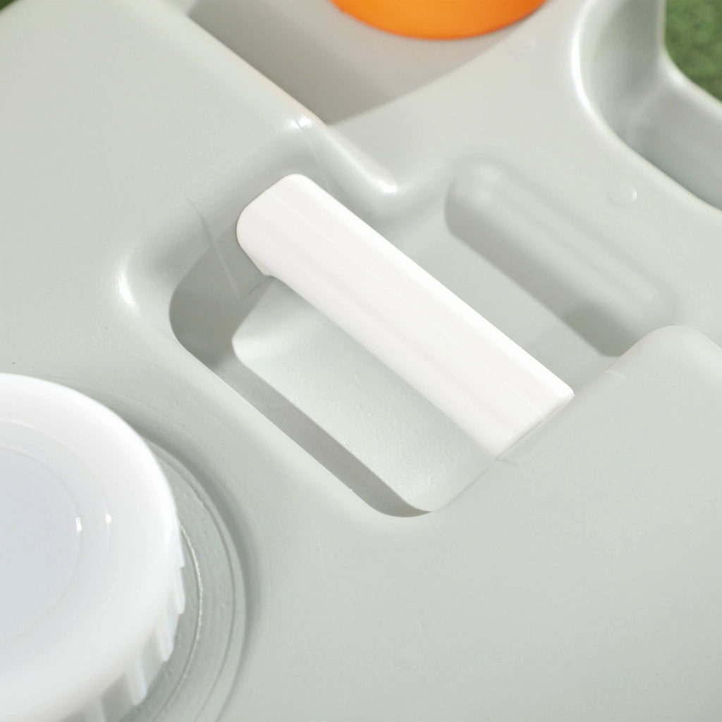 Serbatoio per Acqua da Campeggio 22L Indicatore con Livello di Liquido con Ruote Grigio