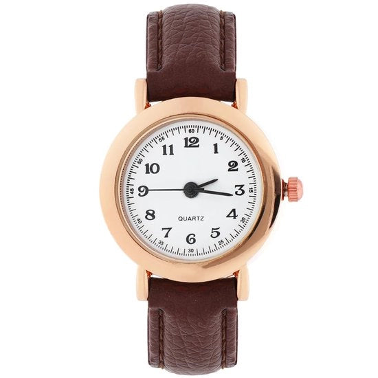 Orologio Donna Design semplice - Display digitale - Cinturino in pelle - Adattabile - Comodo - Orologio da polso preciso - Orologio da donna