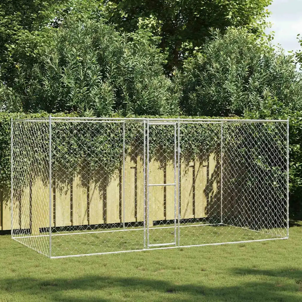 Gabbia per cani Argento 400 x 200 x 200 cm Acciaio zincato 3368309