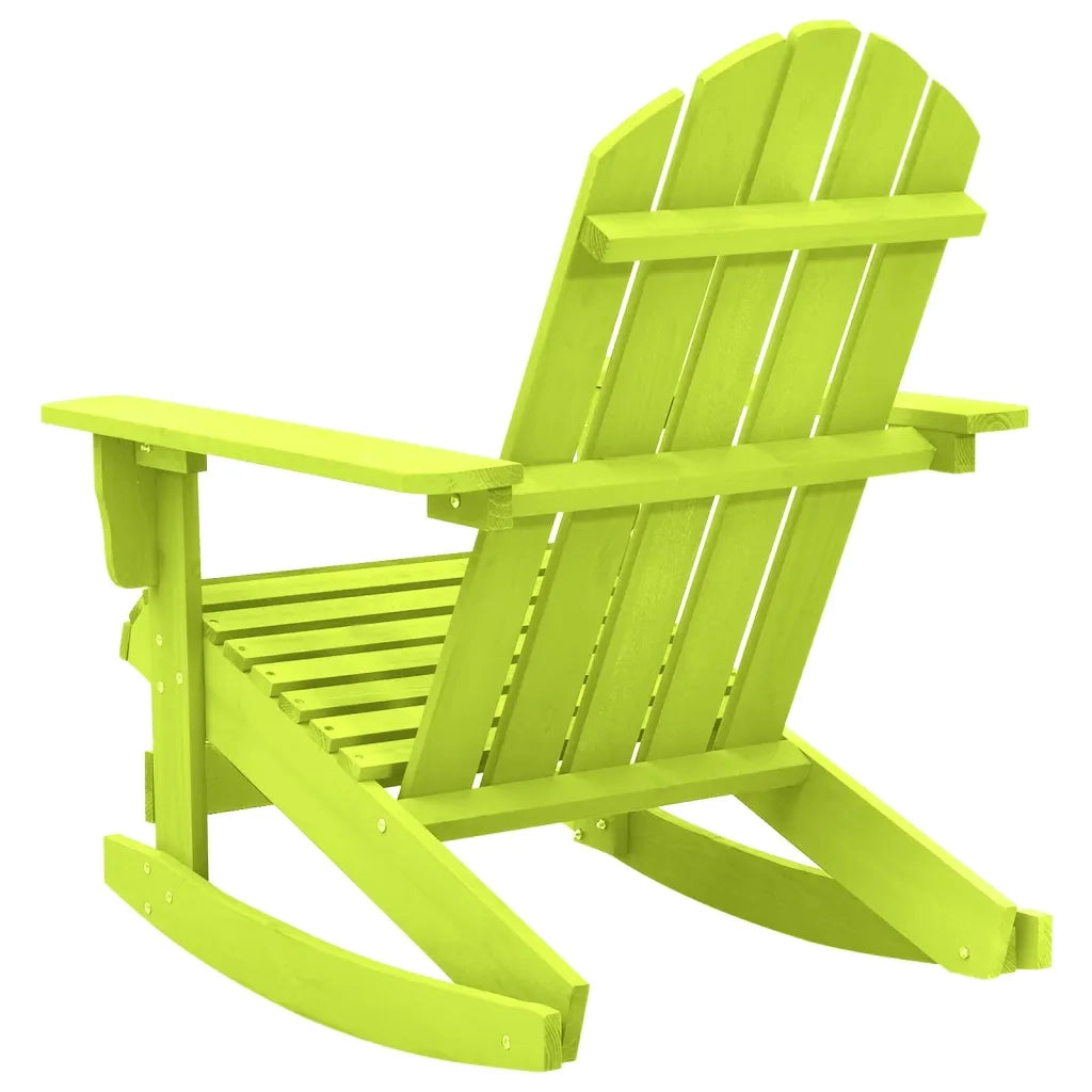 Sedia a Dondolo Giardino Adirondack in Legno di Abete Verde 315886