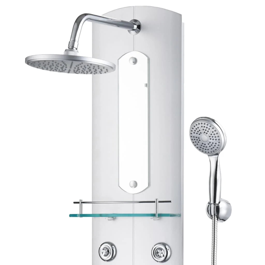 Pannello doccia soffione doccia rubinetto plastica acciaio inox 120 cm 02_0003428