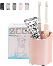 Oggetto da Bagno per Tener a Tuo Tuffo - Custodia Elettrica per Spazzola e Pasta da Dentifricio - Organizzatore per la Tavola da Bagno con Spazzoloni da Barba, Pennelli per Trucco e Pastelli - Rosa