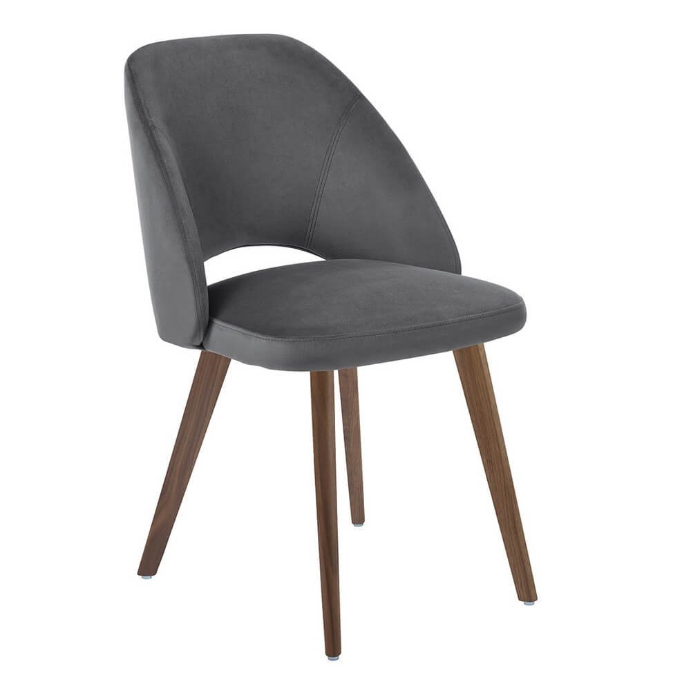 Set di 2 sedie in tessuto idrorepellente moderne - RYNEL Colore: Grigio