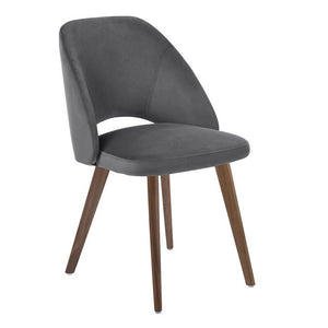 Set di 2 sedie in tessuto idrorepellente moderne - RYNEL Colore: Grigio