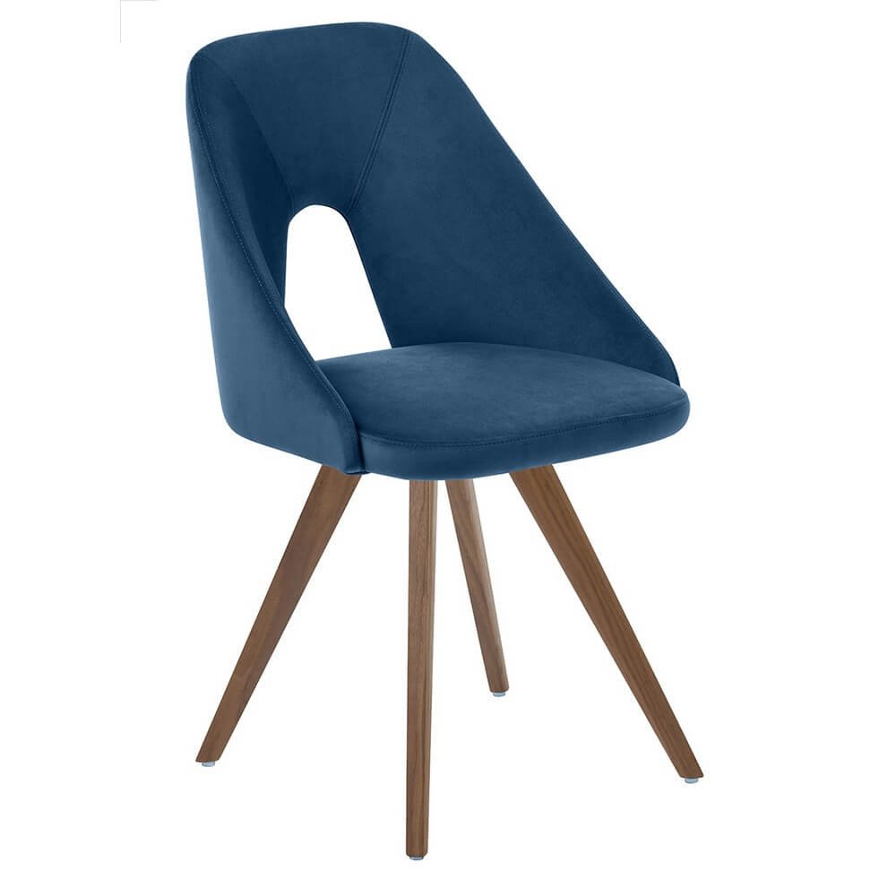 Set di 2 sedie in tessuto idrorepellente moderne - ERYNA Colore: Blu