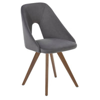 Set di 2 sedie in tessuto idrorepellente moderne - ERYNA Colore: Grigio