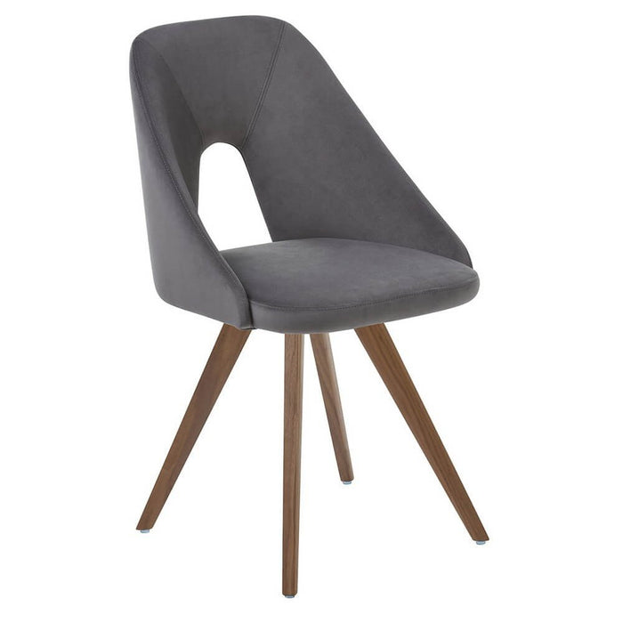 Set di 2 sedie in tessuto idrorepellente moderne - ERYNA Colore: Grigio