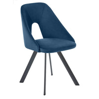 Set di 2 sedie in tessuto idrorepellente moderne - ERYNA Colore: Blu