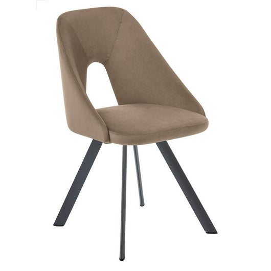 Set di 2 sedie in tessuto idrorepellente moderne - ERYNA Colore: Tortora