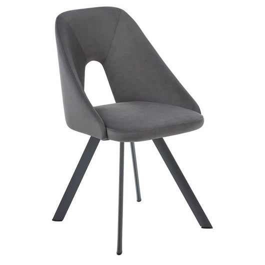 Set di 2 sedie in tessuto idrorepellente moderne - ERYNA Colore: Grigio