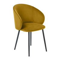 Set di 2 sedie con braccioli imbottite idrorepellenti - ERONEL Colore: Senape