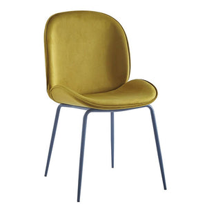 Set di 4 sedie impilabili in velluto moderne - ANVYA Colore: Senape