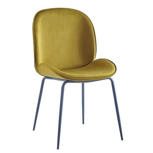 Set di 4 sedie impilabili in velluto moderne - ANVYA Colore: Senape