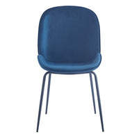 Set di 4 sedie impilabili in velluto moderne - ANVYA Colore: Blu