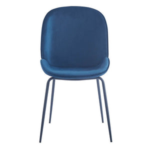 Set di 4 sedie impilabili in velluto moderne - ANVYA Colore: Blu