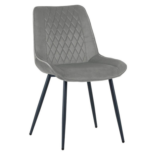 Set di 4 sedie in velluto moderne imbottite - CORVIA Colore: Grigio