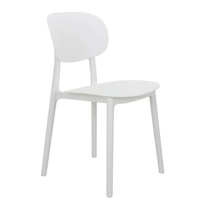 Set di 4 sedie impilabili in polipropilene moderne - VEYLA Colore: Bianco