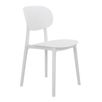 Set di 4 sedie impilabili in polipropilene moderne - VEYLA Colore: Bianco