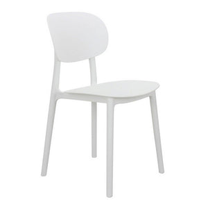 Set di 4 sedie impilabili in polipropilene moderne - VEYLA Colore: Bianco