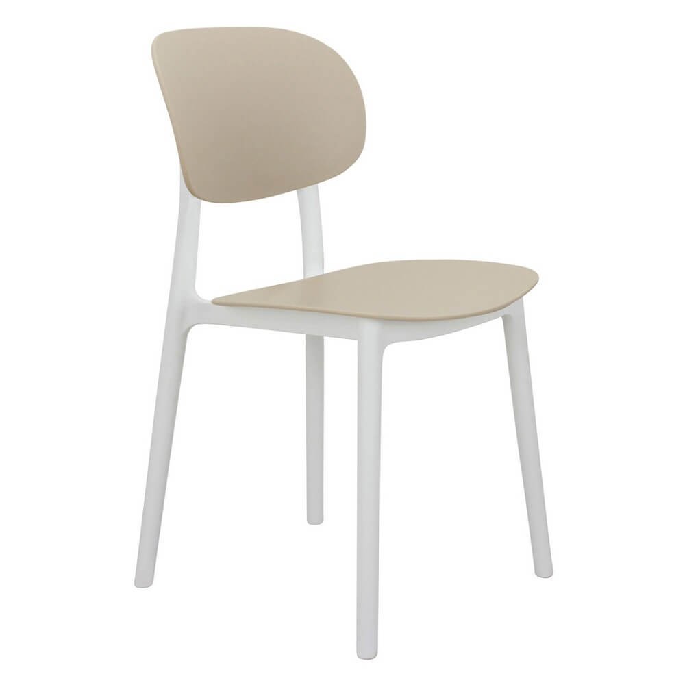 Set di 4 sedie impilabili in polipropilene moderne - VEYLA Colore: Beige