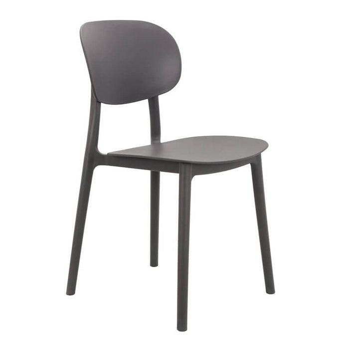 Set di 4 sedie impilabili in polipropilene moderne - VEYLA Colore: Grigio