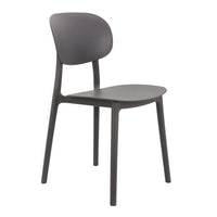 Set di 4 sedie impilabili in polipropilene moderne - VEYLA Colore: Grigio