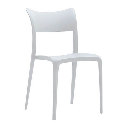 Set di 4 sedie impilabili in polipropilene moderne - LIVRA Colore: Bianco