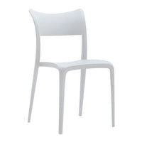 Set di 4 sedie impilabili in polipropilene moderne - LIVRA Colore: Bianco