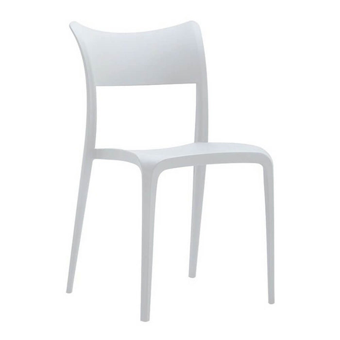 Set di 4 sedie impilabili in polipropilene moderne - LIVRA Colore: Bianco