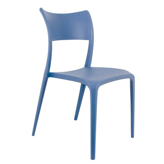 Set di 4 sedie impilabili in polipropilene moderne - LIVRA Colore: Blu