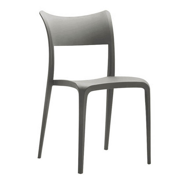 Set di 4 sedie impilabili in polipropilene moderne - LIVRA Colore: Grigio