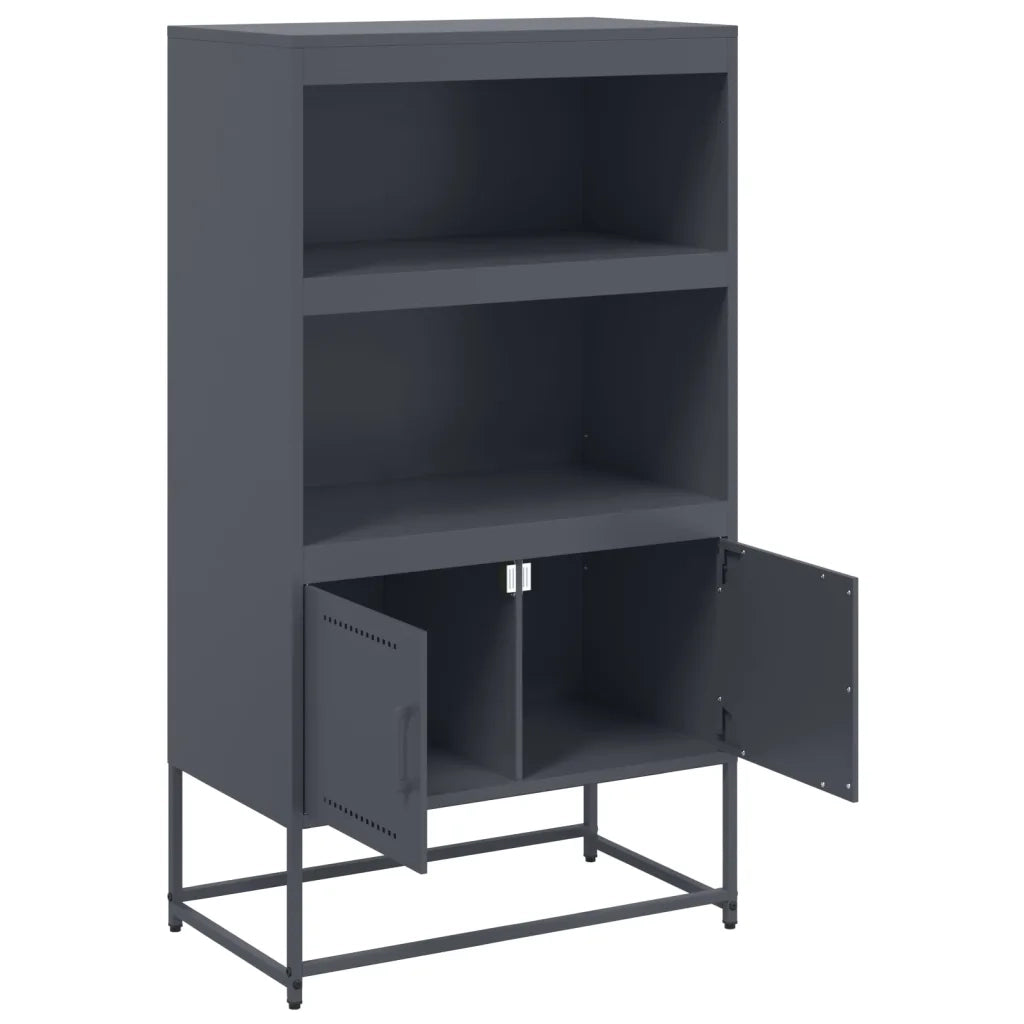 Credenza | Madia | Buffet da pranzo | Armadio da pranzo Antracite 68,5x38,5x123,5 cm in Acciaio