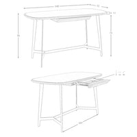 Scrivania in noce e acciaio nero con piano in vetro nero