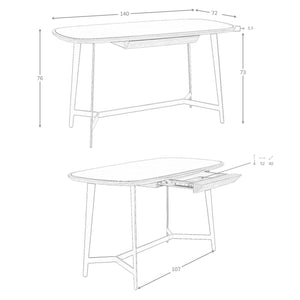 Scrivania in noce e acciaio nero con piano in vetro nero