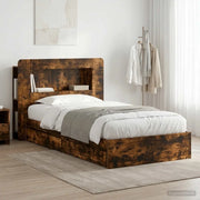 Telaio del letto con storage Rovere Fumo 90 x 190 cm