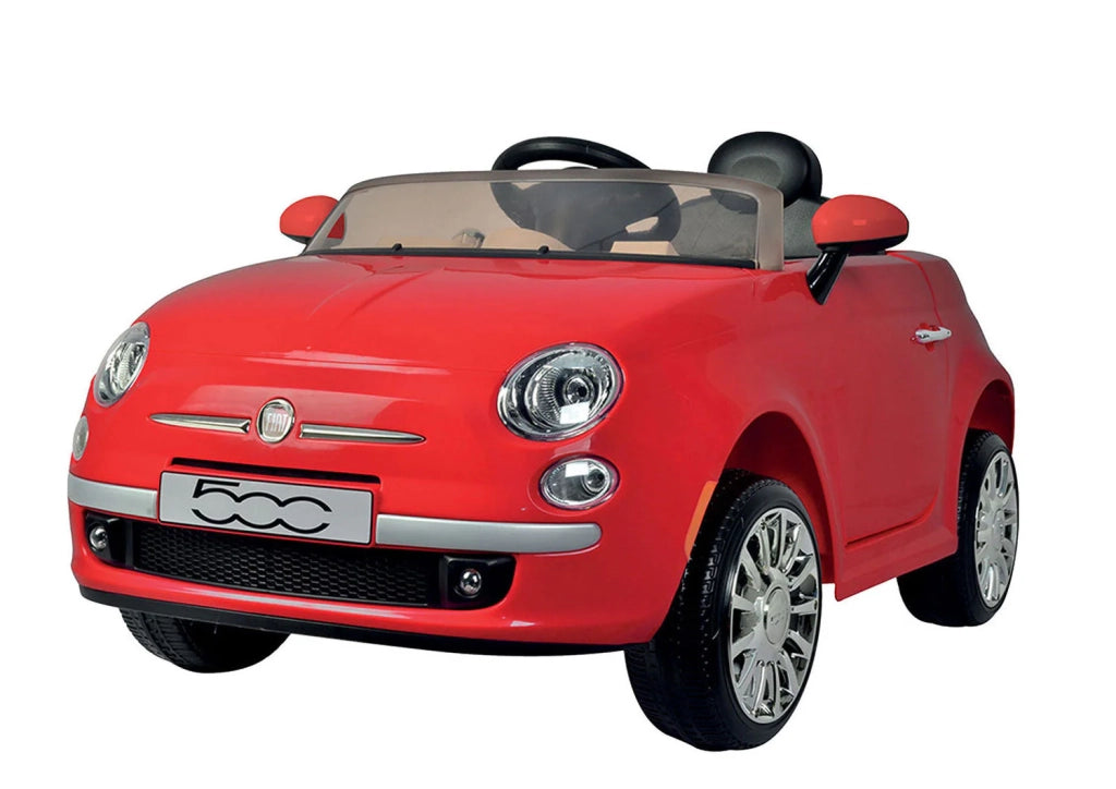 Macchina Elettrica per Bambini 12V con Licenza Fiat 500 Rossa
