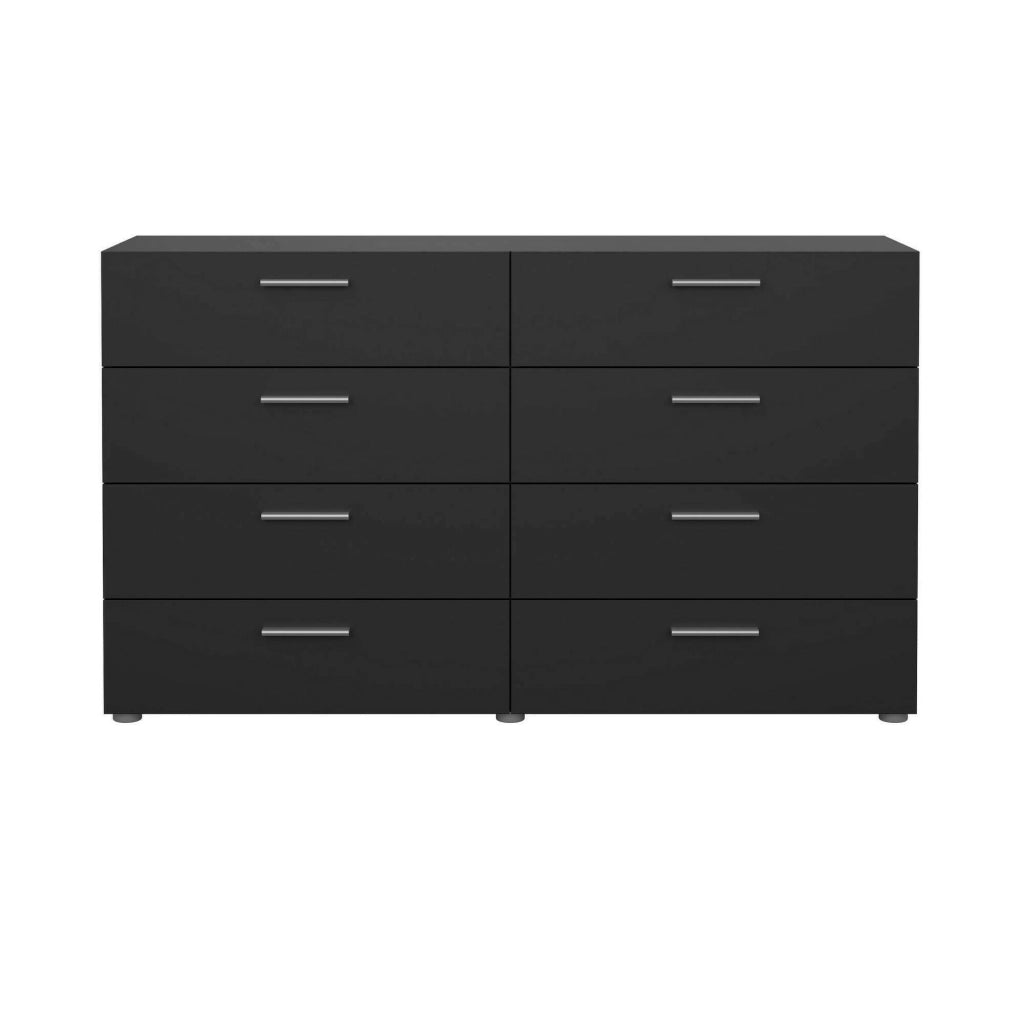 Credenza Phethai, Buffet da soggiorno, Madia da salotto, Dispensa da cucina, 140x40 h82 cm, Nero