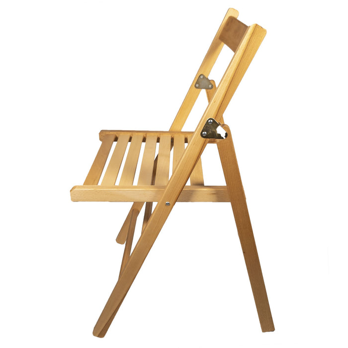 set 4 sedie pieghevoli naturali