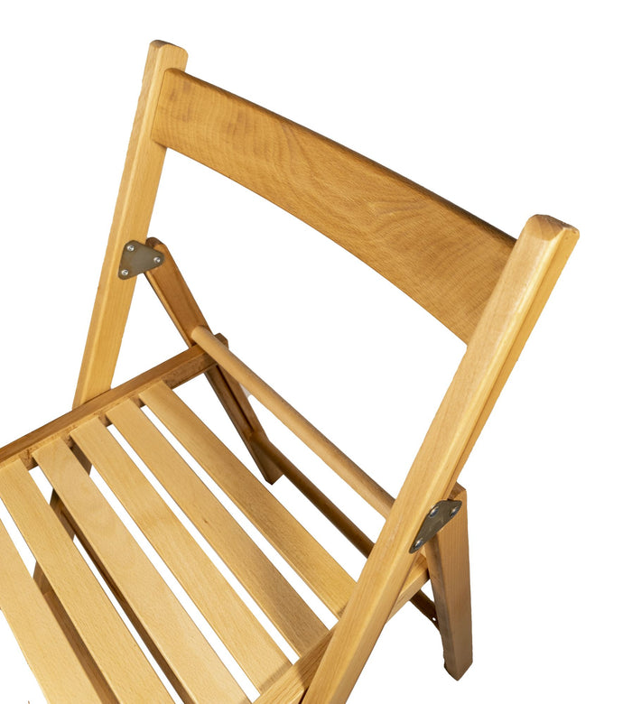 set 4 sedie pieghevoli naturali