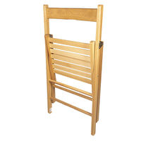 set 4 sedie pieghevoli naturali