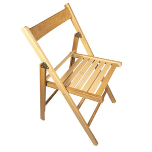 set 4 sedie pieghevoli naturali