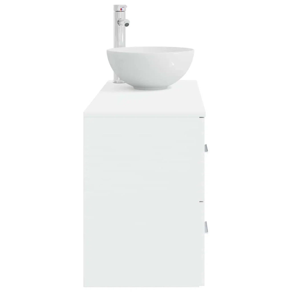 Set di mobili per il bagno 2 pcs Bianco Legno ingegnerizzato 3403944