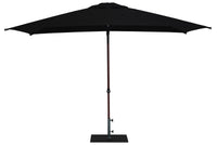 Ombrellone da Giardino 3x2 m Palo Ø38 mm in Alluminio Effetto Legno Tessuto Olefin Trend Wood Nero