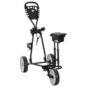 Carrello da golf con sedile Nero e Bianco 100 x 60 x 130 cm 42033587