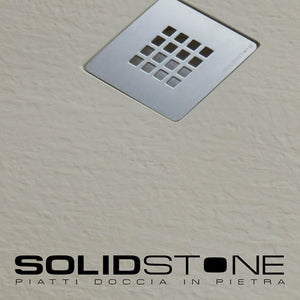 Piatto doccia in pietra SOLIDSTONE alto 2,8 cm - Avorio Crema RAL 1015 - Misura: 80x100 x 2,8h
