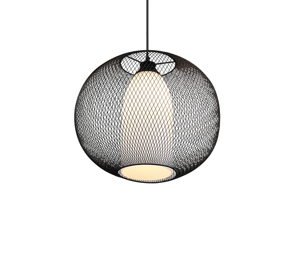 Lampada a sospensione filo metallo, vetro bianco, D 40 cm, Filo