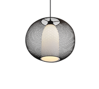 Lampada a sospensione filo metallo, vetro bianco, D 40 cm, Filo