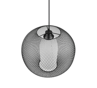 Lampada a sospensione filo metallo, vetro bianco, D 40 cm, Filo