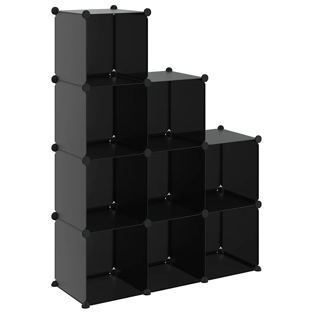 Organizzatore Portaoggetti con 9 Cubi Nero in PP CFW5828619