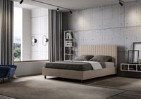 Letto Matrimoniale Large 170x200 cm Senza Rete Sunny Tortora